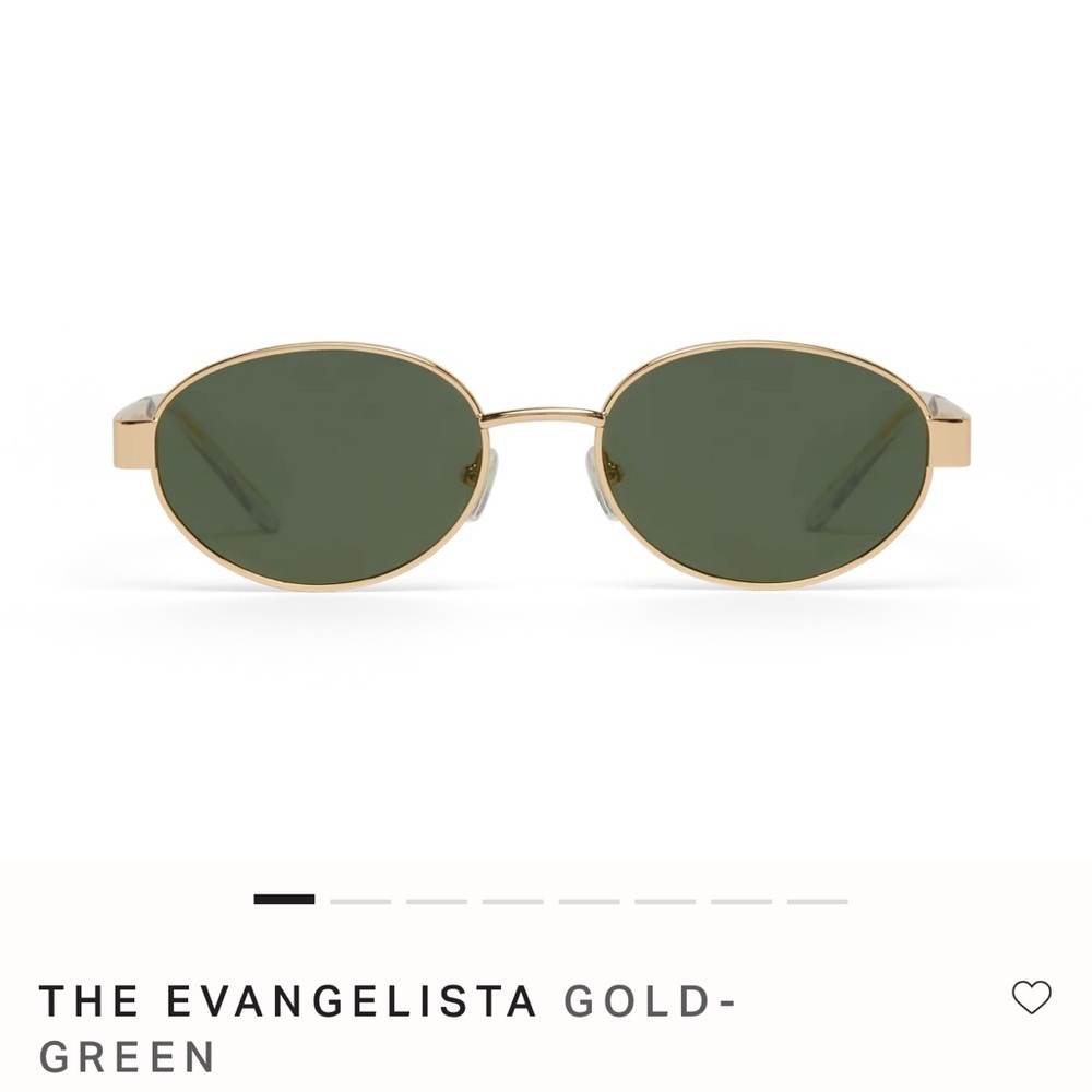 THE EVANGELISTA GOLD-GREEN- OVAL SUNGLASSES